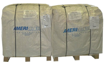 pallets of empty drum bags